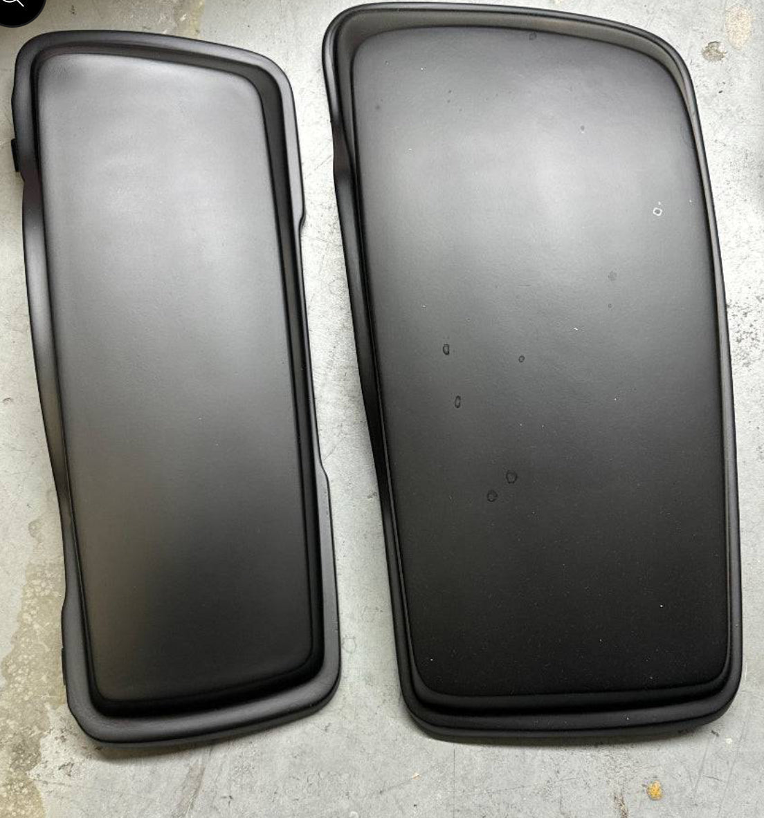 Harley Drop rail Audio Bags and Fender Built Not Bought Custom Designs