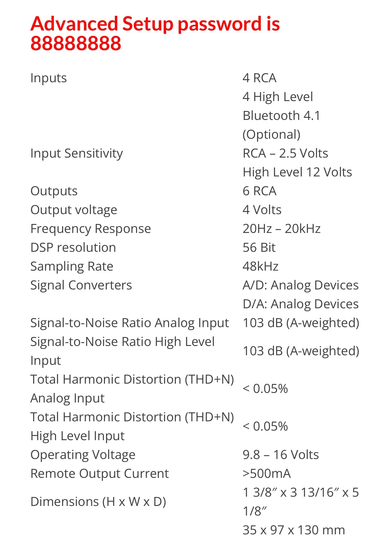 AUDIO DYNAMICS AUTO TUNE DSP CALL FOR PRICING Built Not Bought Custom Designs
