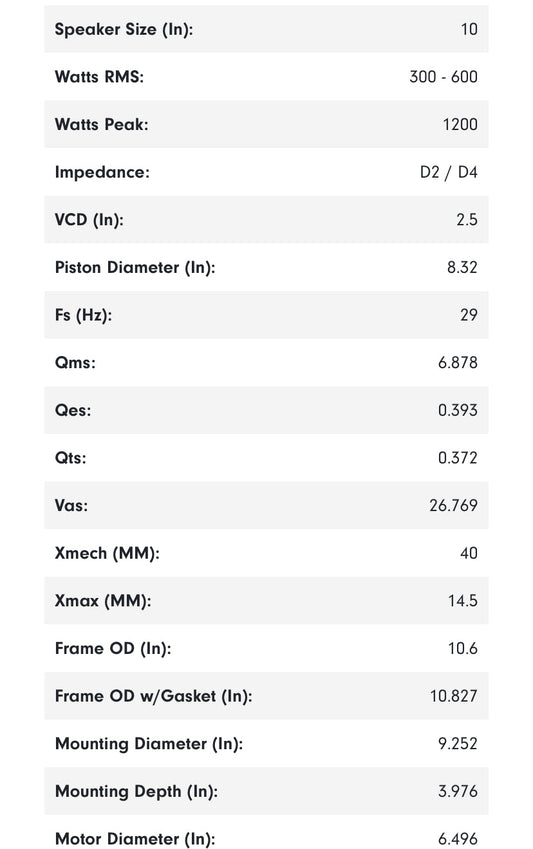 DD Audio SL600 Series 10" BikeLifeAudio