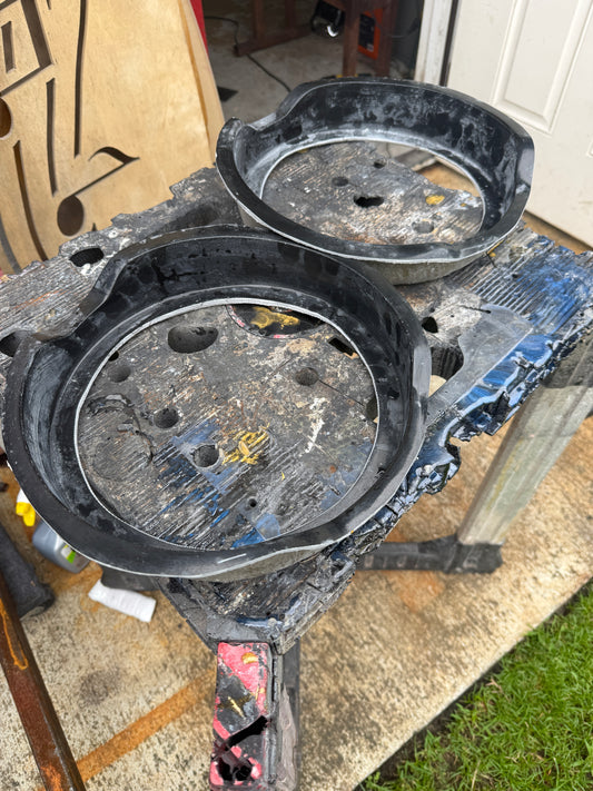 10" speaker rings / toppers ( molded) with 8" lids & hardware (2014+)