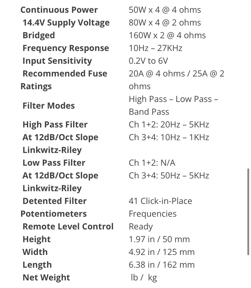 Audio Dynamics ADMK 300.4 Amplifier