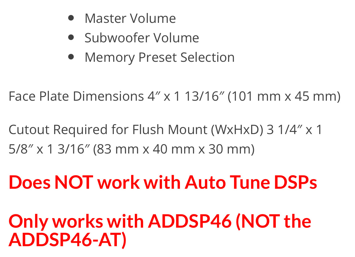 DSP CONTROL INTERFACE